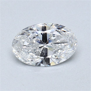 Picture of Natural Diamond 0.54 Carats, Oval with  Cut, E Color, I1 Clarity and Certified by GIA
