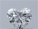 Natural Diamond 0.40 Carats, Heart with  Cut, E Color, VVS2 Clarity and Certified by GIA