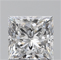 Diamante Natural 0.91 quilates, Princesa , Color D, claridad VS2 y certificado GIA