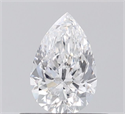 Diamante Natural 0.50 quilates, De pera , Color D, claridad SI1 y certificado GIA