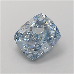 Picture of Lab Grown Diamond 1.34 Carats, CUSHION MODIFIED with  Cut, Fancy Vivid Blue Color, VVS2 Clarity and Certified by IGI