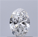 Natural Diamond 0.45 Carats, Oval with  Cut, D Color, VVS1 Clarity and Certified by GIA