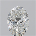 Natural Diamond 1.30 Carats, Oval with  Cut, H Color, VS2 Clarity and Certified by GIA