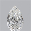Natural Diamond 0.52 Carats, Pear with  Cut, H Color, VVS2 Clarity and Certified by GIA