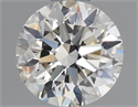 Natural Diamond 0.70 Carats, Round with Excellent Cut, I Color, VVS2 Clarity and Certified by IGI