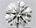Natural Diamond 1.07 Carats, Round with Excellent Cut, H Color, VS2 Clarity and Certified by IGI
