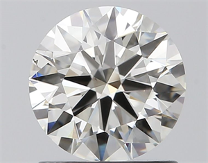 Picture of Natural Diamond 1.07 Carats, Round with Excellent Cut, H Color, VS2 Clarity and Certified by IGI