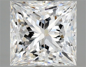 Foto Diamante Natural 1.58 quilates, Princesa , Color E, claridad VS1 y certificado GIA de