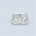 Natural Diamond 0.57 Carats, Radiant with  Cut, F Color, SI1 Clarity and Certified by GIA