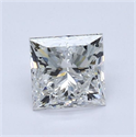 Natural Diamond 1.00 Carats, Princess with  Cut, F Color, VS1 Clarity and Certified by GIA