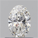 Natural Diamond 0.51 Carats, Oval with  Cut, F Color, VVS2 Clarity and Certified by GIA