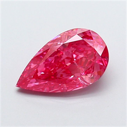 Picture of Lab Grown Diamond 1.80 Carats, Pear with  Cut, Fancy Vivid Pink Color, VS1 Clarity and Certified by IGI