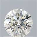 Natural Diamond 0.47 Carats, Round with Excellent Cut, H Color, VVS2 Clarity and Certified by IGI