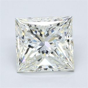 Picture of Natural Diamond 5.02 Carats, Princess with  Cut, L Color, VS2 Clarity and Certified by GIA
