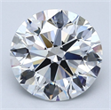 Natural Diamond 2.70 Carats, Round with Excellent Cut, D Color, VS2 Clarity and Certified by GIA