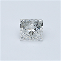 Natural Diamond 0.35 Carats, Princess with  Cut, D Color, SI1 Clarity and Certified by GIA