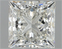 Natural Diamond 1.31 Carats, Princess with  Cut, J Color, VS2 Clarity and Certified by GIA