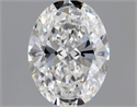 Natural Diamond 0.54 Carats, Oval with  Cut, D Color, VVS1 Clarity and Certified by GIA