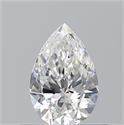 Diamante Natural 0.51 quilates, De pera , Color F, claridad VS2 y certificado GIA