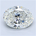 Natural Diamond 3.50 Carats, Oval with  Cut, H Color, VVS2 Clarity and Certified by GIA