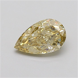 Picture of Lab Grown Diamond 1.53 Carats, Pear with  Cut, Fancy Yellow Color, VS1 Clarity and Certified by IGI