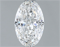 Natural Diamond 0.90 Carats, Oval with  Cut, F Color, SI1 Clarity and Certified by GIA
