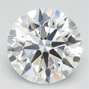 Picture of Lab Grown Diamond 3.36 Carats, Round with Ideal Cut, D Color, IF Clarity and Certified by IGI