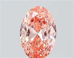 Picture of Lab Grown Diamond 1.51 Carats, Oval with  Cut, Fancy Vivid Pink Color, VVS2 Clarity and Certified by IGI