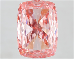 Picture of Lab Grown Diamond 5.10 Carats, CUSHION MODIFIED with  Cut, Fancy Vivid Pink Color, VVS2 Clarity and Certified by IGI