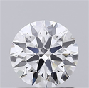 Lab Grown Diamond 0.89 Carats, Round with Ideal Cut, D Color, VS1 Clarity and Certified by IGI