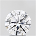Lab Grown Diamond 2.03 Carats, Round with Ideal Cut, D Color, VVS2 Clarity and Certified by IGI