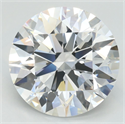 Lab Grown Diamond 4.03 Carats, Round with Excellent Cut, D Color, VVS2 Clarity and Certified by GIA