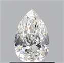 Natural Diamond 0.50 Carats, Pear with  Cut, F Color, SI1 Clarity and Certified by GIA