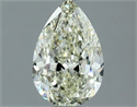 Natural Diamond 0.72 Carats, Pear with  Cut, L Color, VVS2 Clarity and Certified by IGI