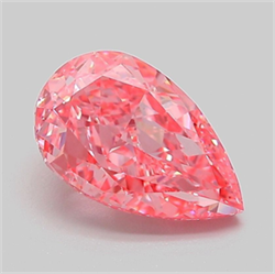 Picture of Lab Grown Diamond 2.08 Carats, Pear with  Cut, Fancy Vivid Pink Color, VVS2 Clarity and Certified by IGI