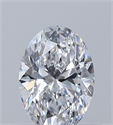 Natural Diamond 0.40 Carats, Oval with  Cut, D Color, VS2 Clarity and Certified by GIA
