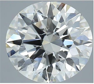 Picture of Natural Diamond 5.05 Carats, Round with Excellent Cut, J Color, SI2 Clarity and Certified by GIA