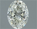 Natural Diamond 0.92 Carats, Oval with  Cut, J Color, SI2 Clarity and Certified by IGI
