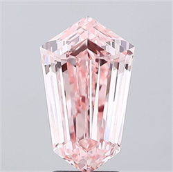 Picture of Lab Grown Diamond 4.03 Carats, HEXAGONAL with  Cut, Fancy Intense Pink Color, VVS2 Clarity and Certified by IGI