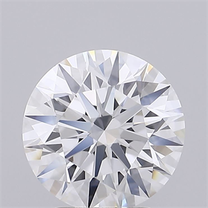 Picture of Lab Grown Diamond 3.07 Carats, Round with Ideal Cut, E Color, IF Clarity and Certified by IGI