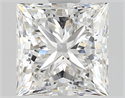 Natural Diamond 1.50 Carats, Princess with  Cut, E Color, SI1 Clarity and Certified by GIA