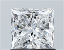 Natural Diamond 1.01 Carats, Princess with  Cut, D Color, VS1 Clarity and Certified by GIA