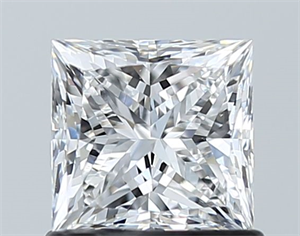 Picture of Natural Diamond 1.01 Carats, Princess with  Cut, D Color, VS1 Clarity and Certified by GIA
