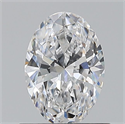 Natural Diamond 0.70 Carats, Oval with  Cut, D Color, VS2 Clarity and Certified by GIA