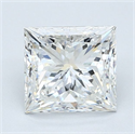 Natural Diamond 1.71 Carats, Princess with  Cut, G Color, SI1 Clarity and Certified by GIA