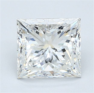 Picture of Natural Diamond 1.71 Carats, Princess with  Cut, G Color, SI1 Clarity and Certified by GIA