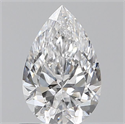 Diamante Natural 0.61 quilates, De pera , Color D, claridad SI1 y certificado GIA