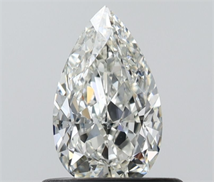 Picture of Natural Diamond 0.51 Carats, Pear with  Cut, H Color, VS1 Clarity and Certified by IGI