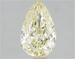 Picture of Lab Grown Diamond 1.60 Carats, Pear with  Cut, Fancy Yellow Color, VVS2 Clarity and Certified by IGI