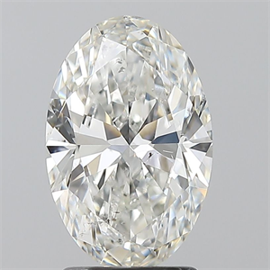 Foto Diamante Natural 2.01 quilates, Ovalado , Color G, claridad SI2 y certificado GIA de